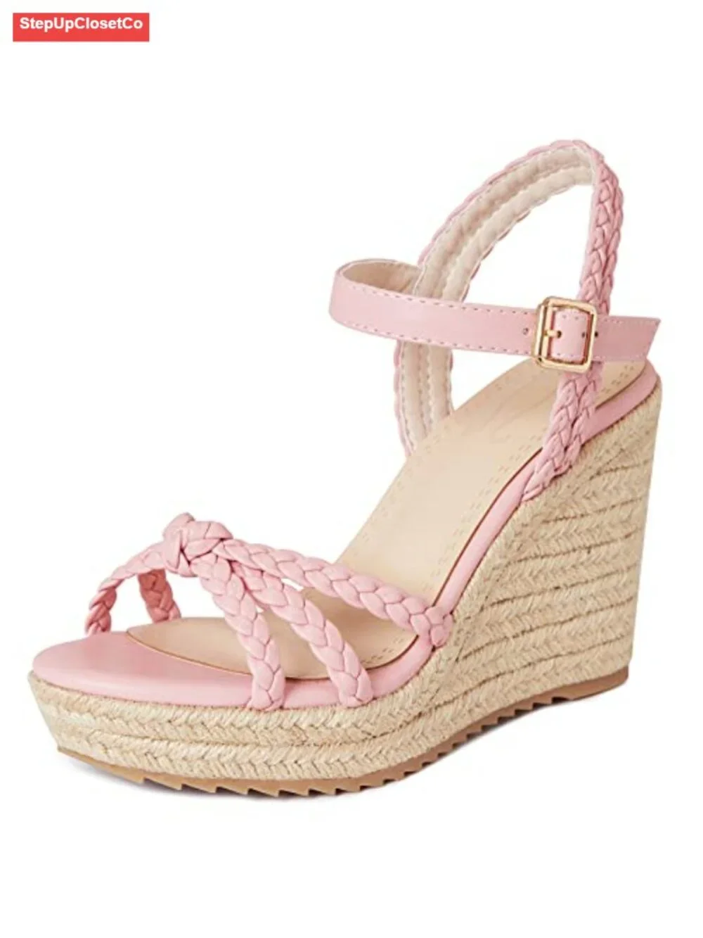 Espadrille Wedge Sandals with Ankle Strap Platform Heels Summer